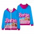 Film 3D Barbie princesse Barbie mode pull à capuche sweat-shirt zippé pyjama Barbie