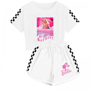 Barbie impression pyjamas ensembles le film Barbie 100-170 filles T-shirt shorts sport pyjama costume