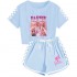 Ensemble pyjama d'été Barbie le film Barbie 100-170, T-shirt et short pour fille, costume de sport