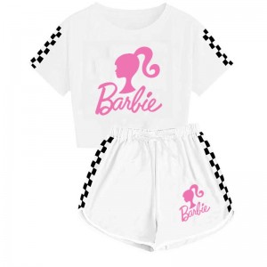 Le film Barbie 100-170 T-shirt short pyjama de sport pour fille Barbie pyjamas costumes