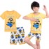 Le Buddies Minions T-shirt à manches courtes coton dessin animé ensemble de pyjamas Minions pyjama d'été pour enfants