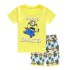 Pyjama d'été pour enfants Minions Le Buddies Minions T-shirt à manches courtes Pyjama en coton dessin animé