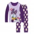 Dessin animé coton Disney Mickey Mouse et ses amis pyjama de vacances Mickey Mouse pantalon à manches longues ensemble de pyjama violet pour enfants