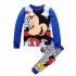 Dessin animé Disney Mickey Mouse et ses amis pyjama de vacances Mickey Mouse pantalon à manches longues ensemble de pyjamas pour enfants