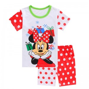 Disney Mickey Mouse et ses amis Pyjamas de dessin animé de vacances Ensemble de pyjamas à manches courtes Mickey Mouse