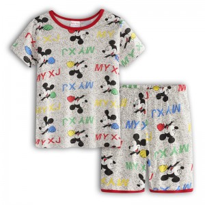 Disney Mickey Mouse et ses amis Pyjamas de vacances Dessin animé Mickey Mouse Ensemble de pyjamas à manches courtes